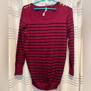 Rina Rossi Maternity Burgundy Knit Top